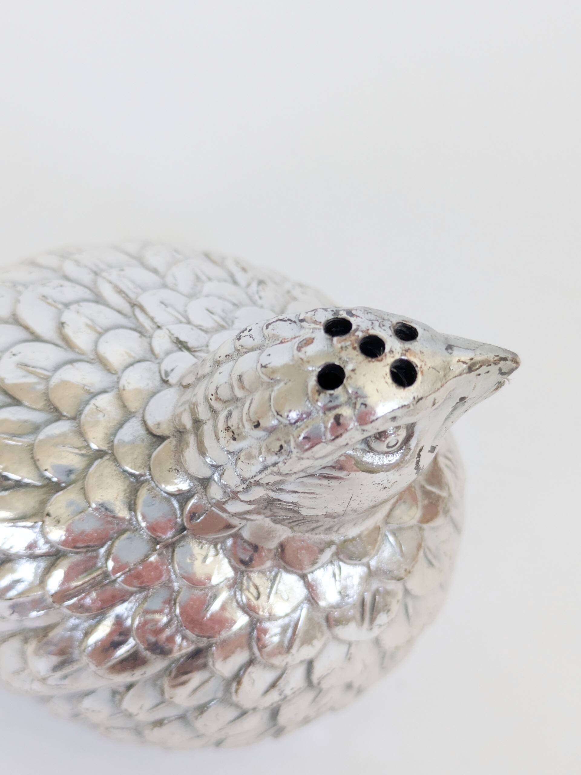 Vintage Style Gucci Hollywood Regency Silver Quail Trio Shakers