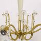 Lustre inhabituel en laiton et cristal Emil Stejnar, Rupert Nikoll, Autriche, années 1950
