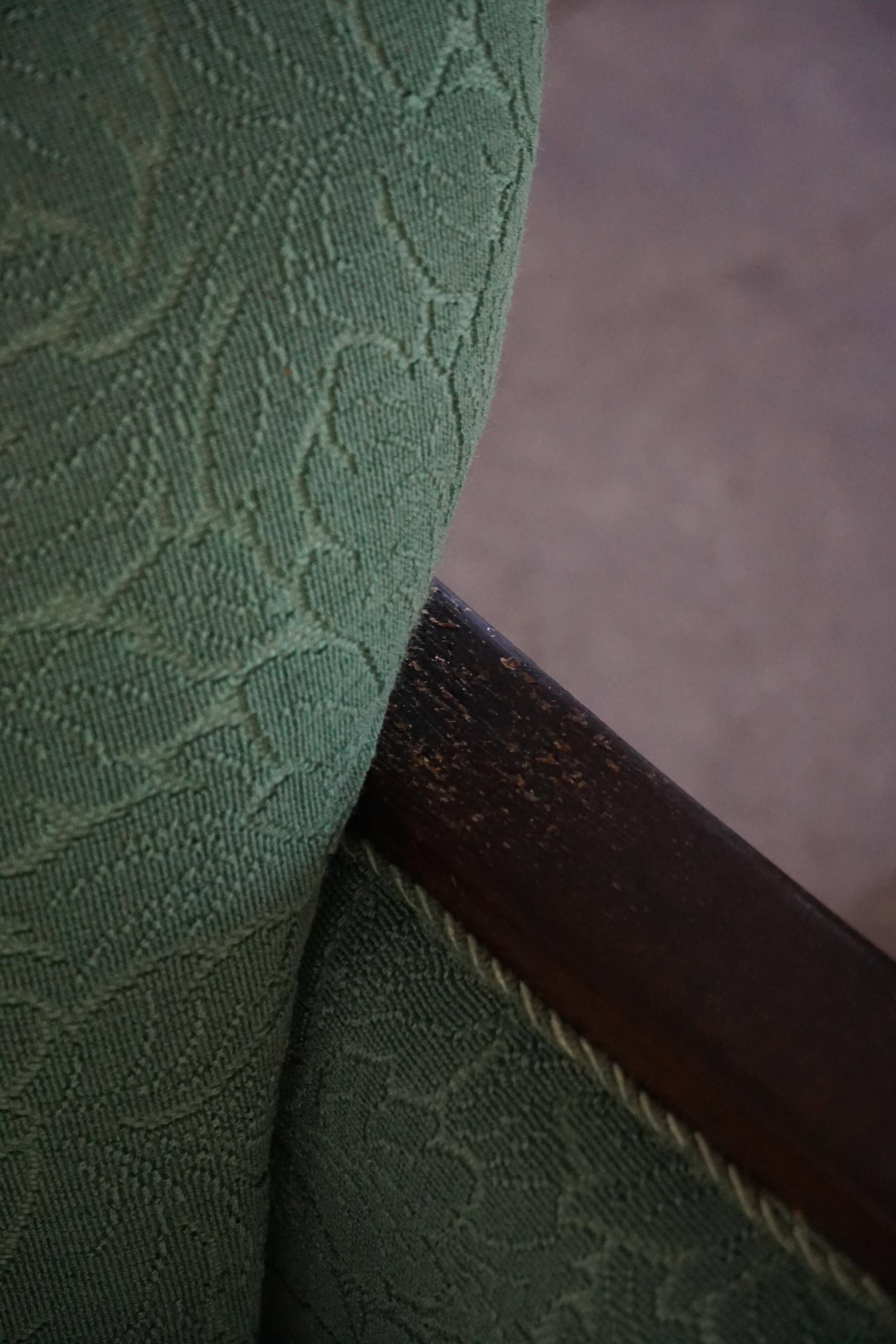 Pair of Art Deco lounge chairs, made by a Danish cabinetmaker, 1940s.