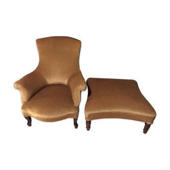 Chair and footrest set
