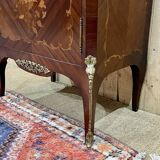 Louis XV cabinet in rosewood, oak and marble top, work from the 70s
