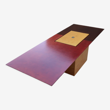 Table basse, travail d'ébénisterie 170 cm