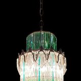 Lustre en cristal italien vintage années 1940