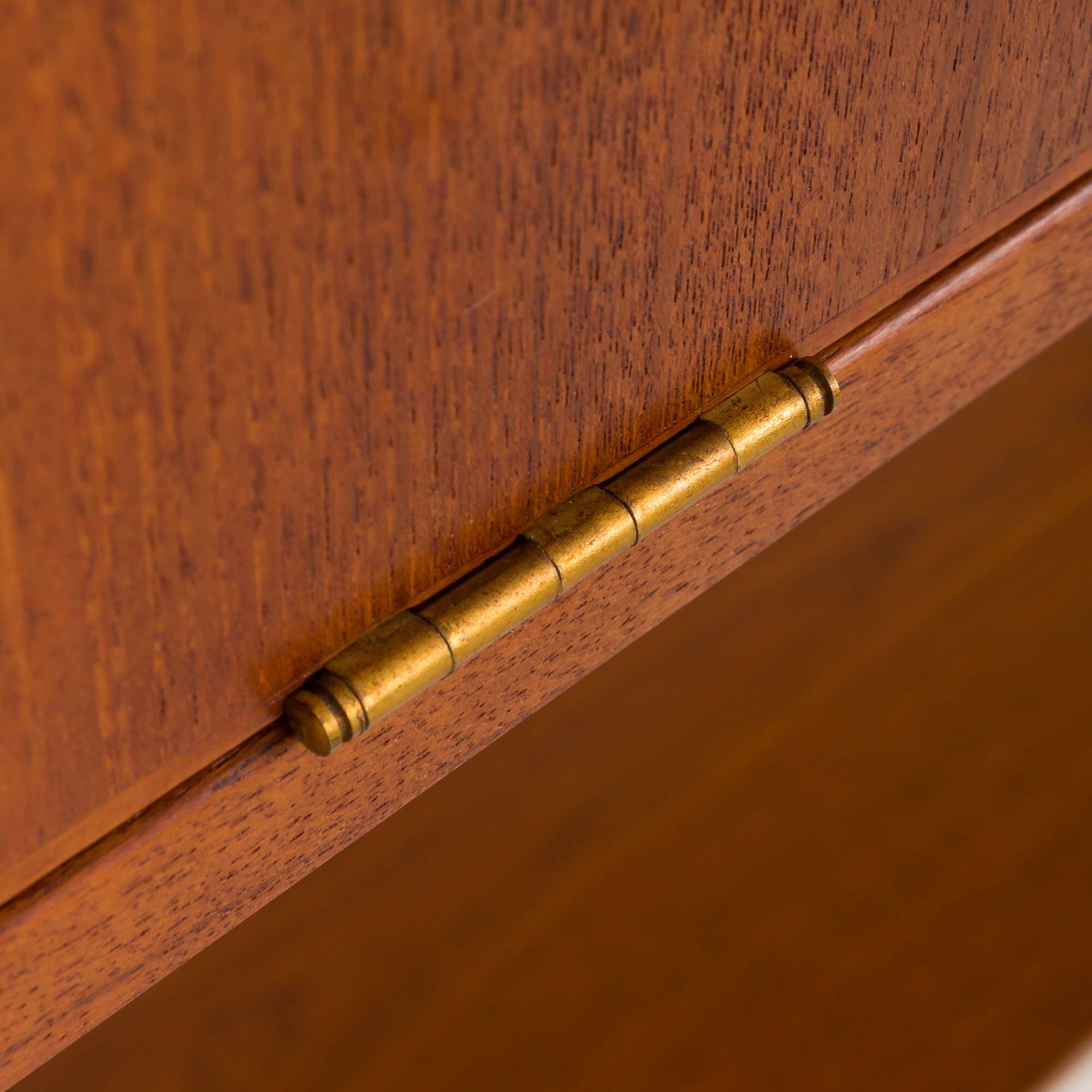 Three-compartment teak wall cabinet by Kai Kristiansen for FM Mobler, Denmark, 1960s