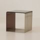 Side table, bedside table in plexiglass and chrome metal, around 1970.