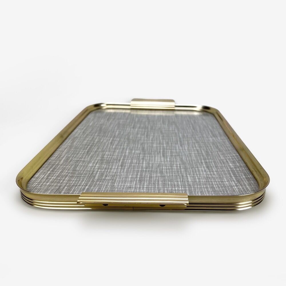 Brass tray and Formica Italy 50s
