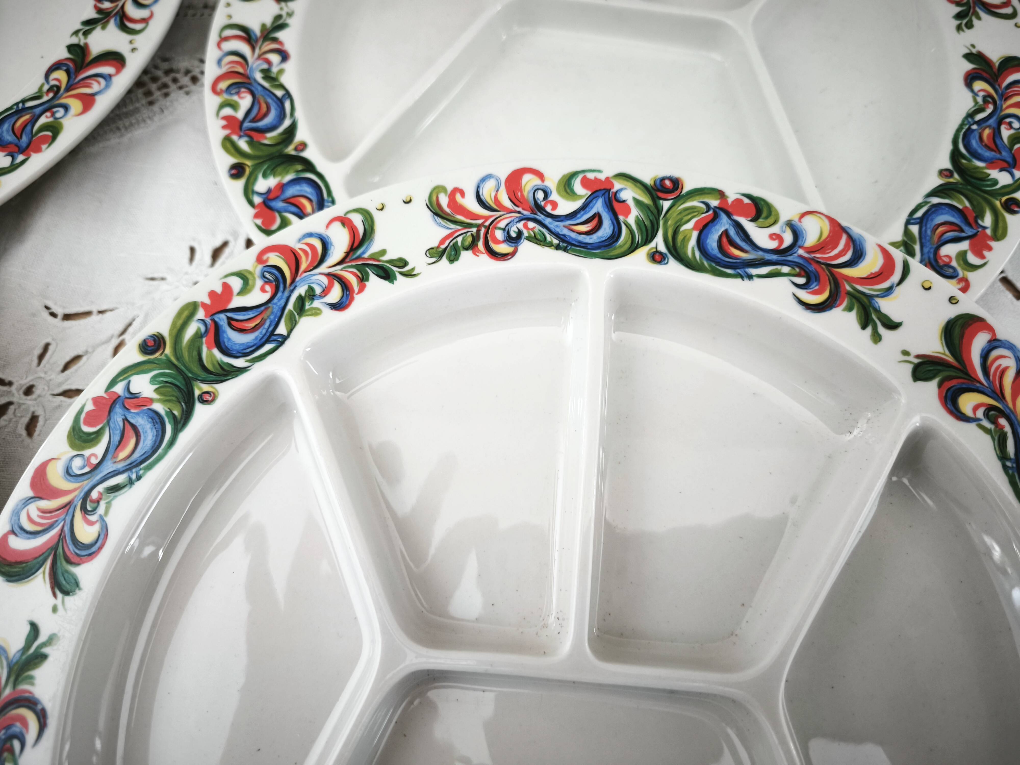 Set of 6 Villeroy & Boch Acapulco style fondue plates