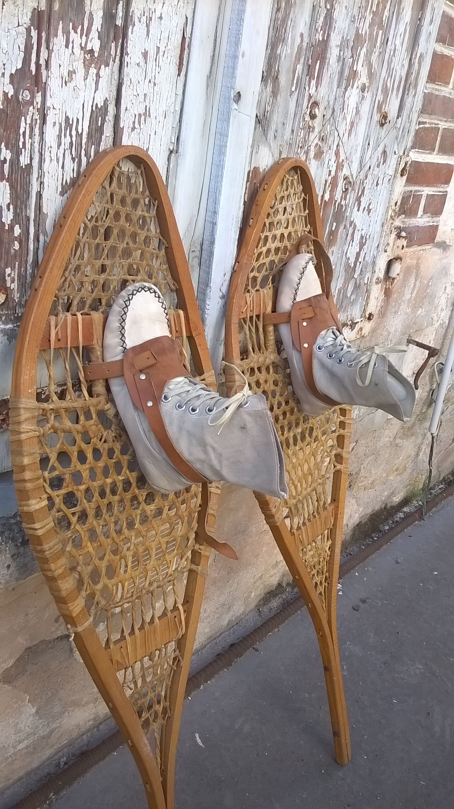old pair of snowshoe