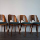 Set de 4 chaises en Noyer Oswald Haerdtl 1955