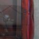 Set of 2 Red Leather Chesterfield Club Chairs with a Side Table