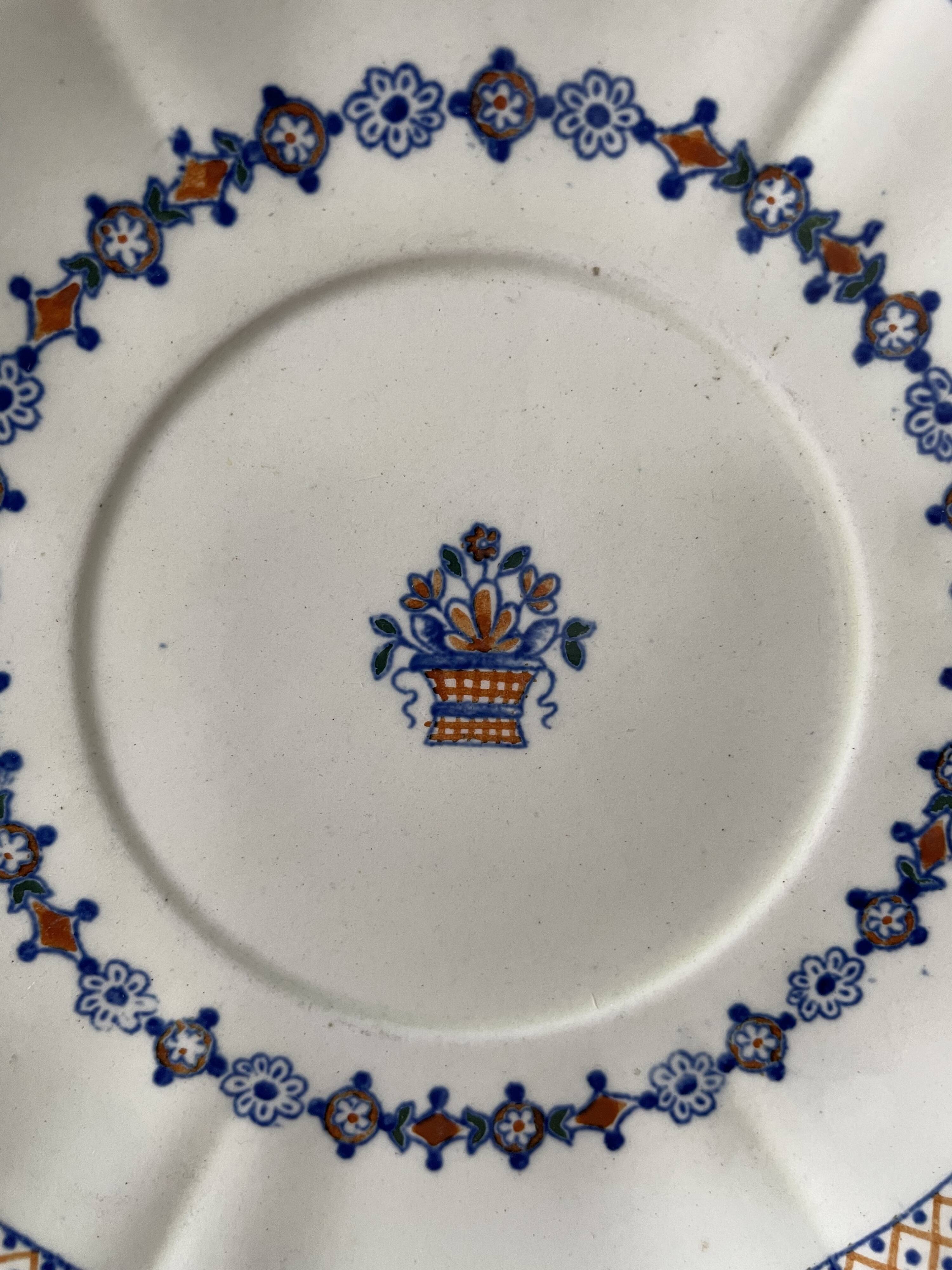 Coffee service Émile Bourgeois Grand Dépôt, décor Rouen XIXth