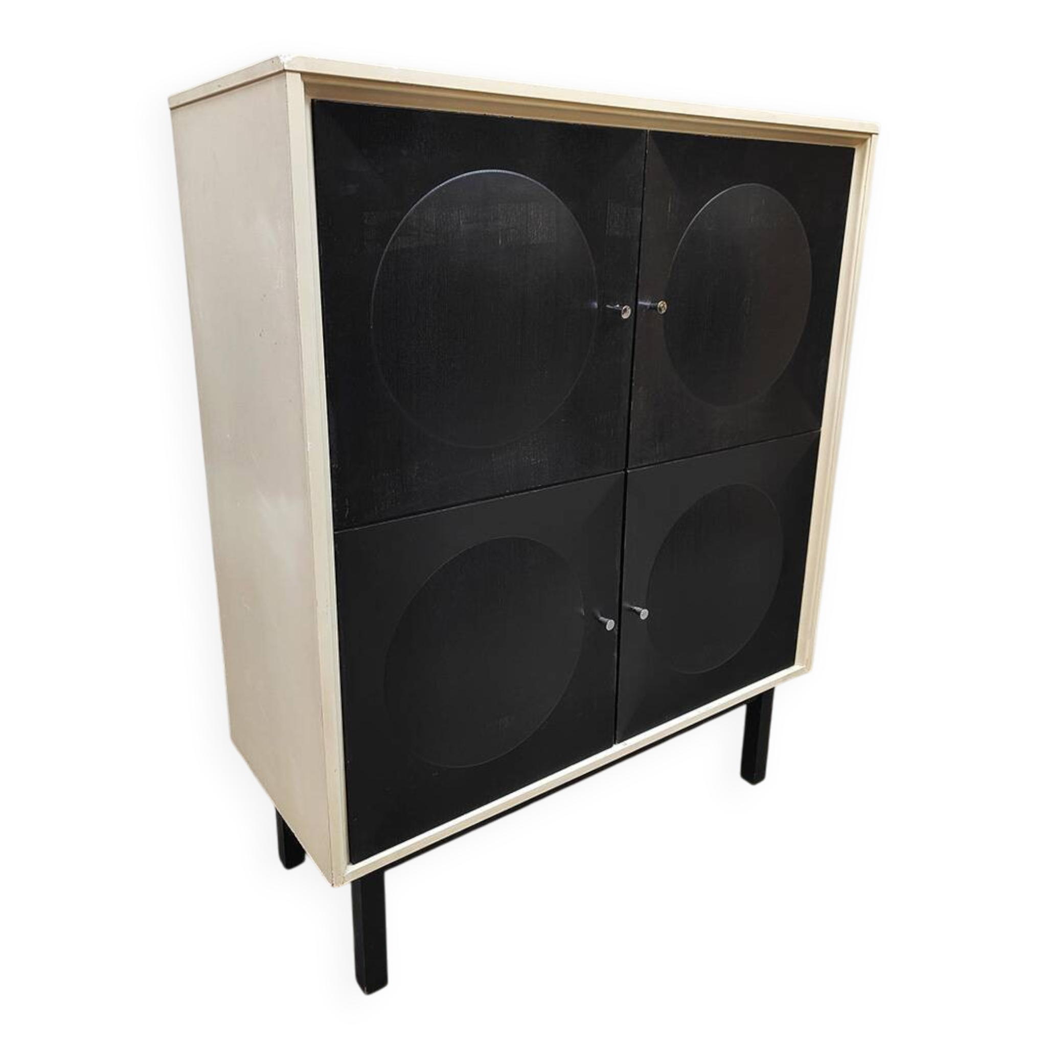 Brutalist circular cabinet vintage 'Geometric design'