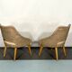Italian Mid-Century bedroom chairs from 50s. Set of two