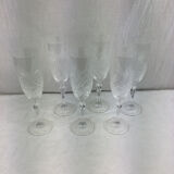 6 Baccarat crystal flutes made in france