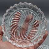 Lot of 4 old baccarat bottle coasters, twisted bamboo model