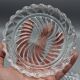 Lot of 4 old baccarat bottle coasters, twisted bamboo model