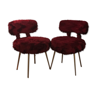 Palfran burgundy armchairs