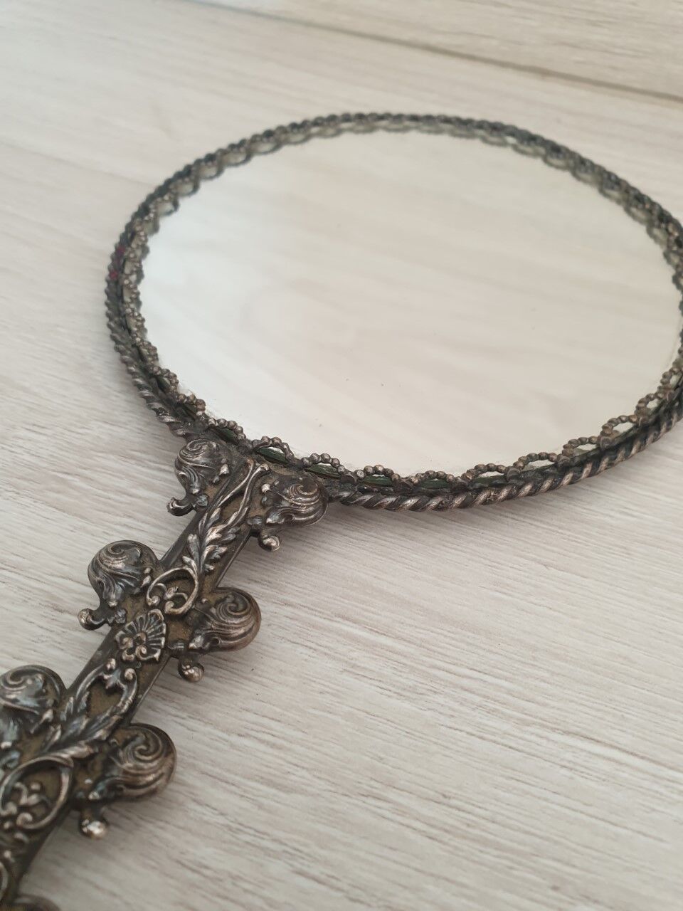 Hand mirror XIXth 28x13cm