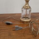 Crystal lamp foot and brass
