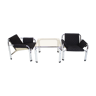 Set of two lounge chairs with coffee table designed by Wiliam Chlebo, 1970's