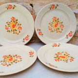 Floral plates sandstone St Amand Bergen