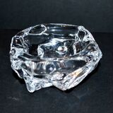 1960 Design ashtray bowl in blown crystal signed Cristal Paris France