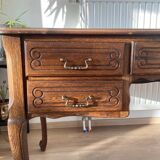 Louis XV style desk in solid oak