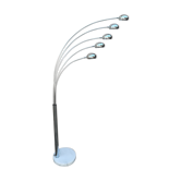 Lampadaire muguet en chrome