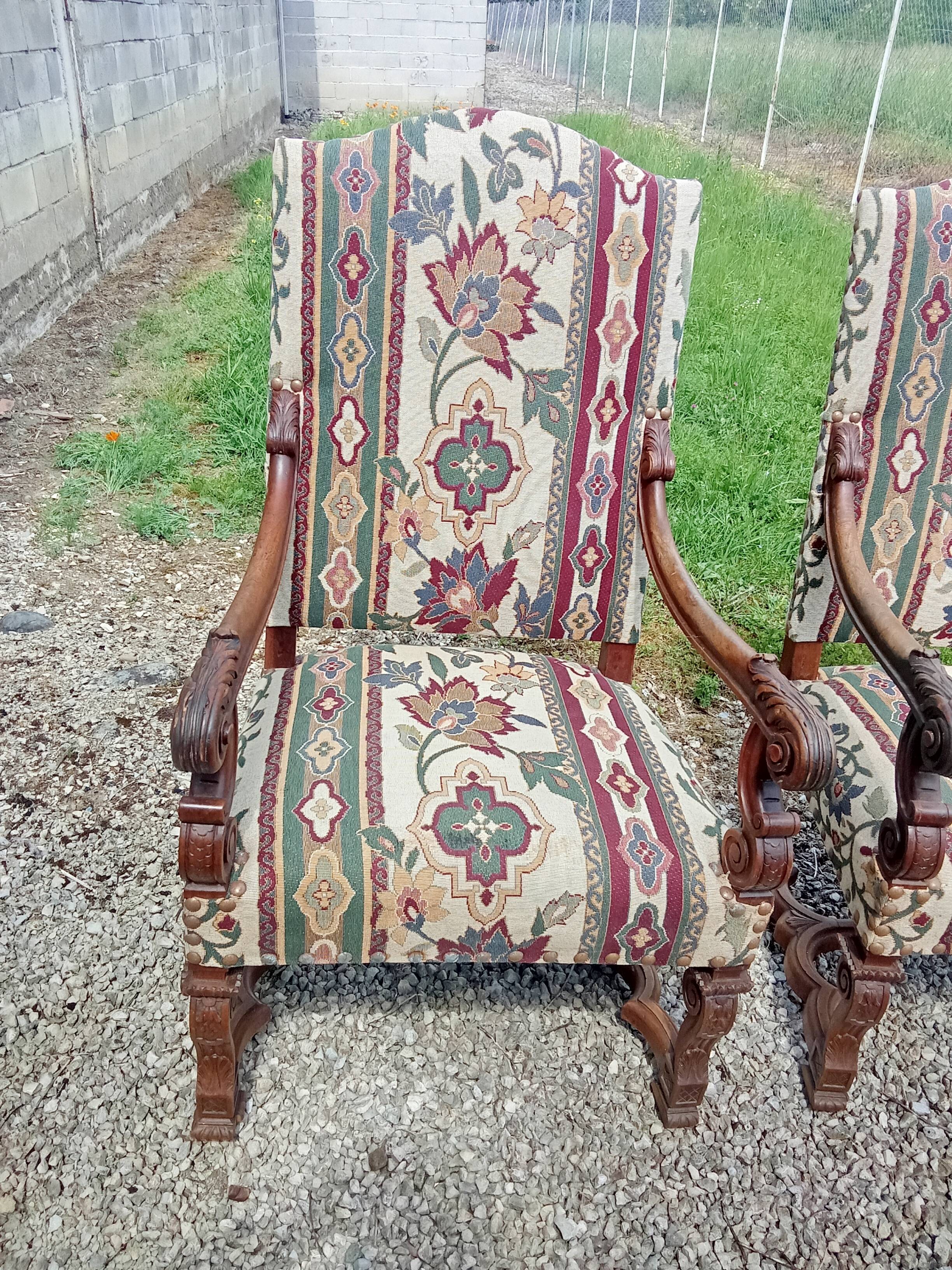 Paire de fauteuil Louis XIV.