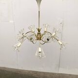 Austrian flower chandelier by Emil Stejnar for Rupert Nikoll, Vienna, Austria, 1950s.