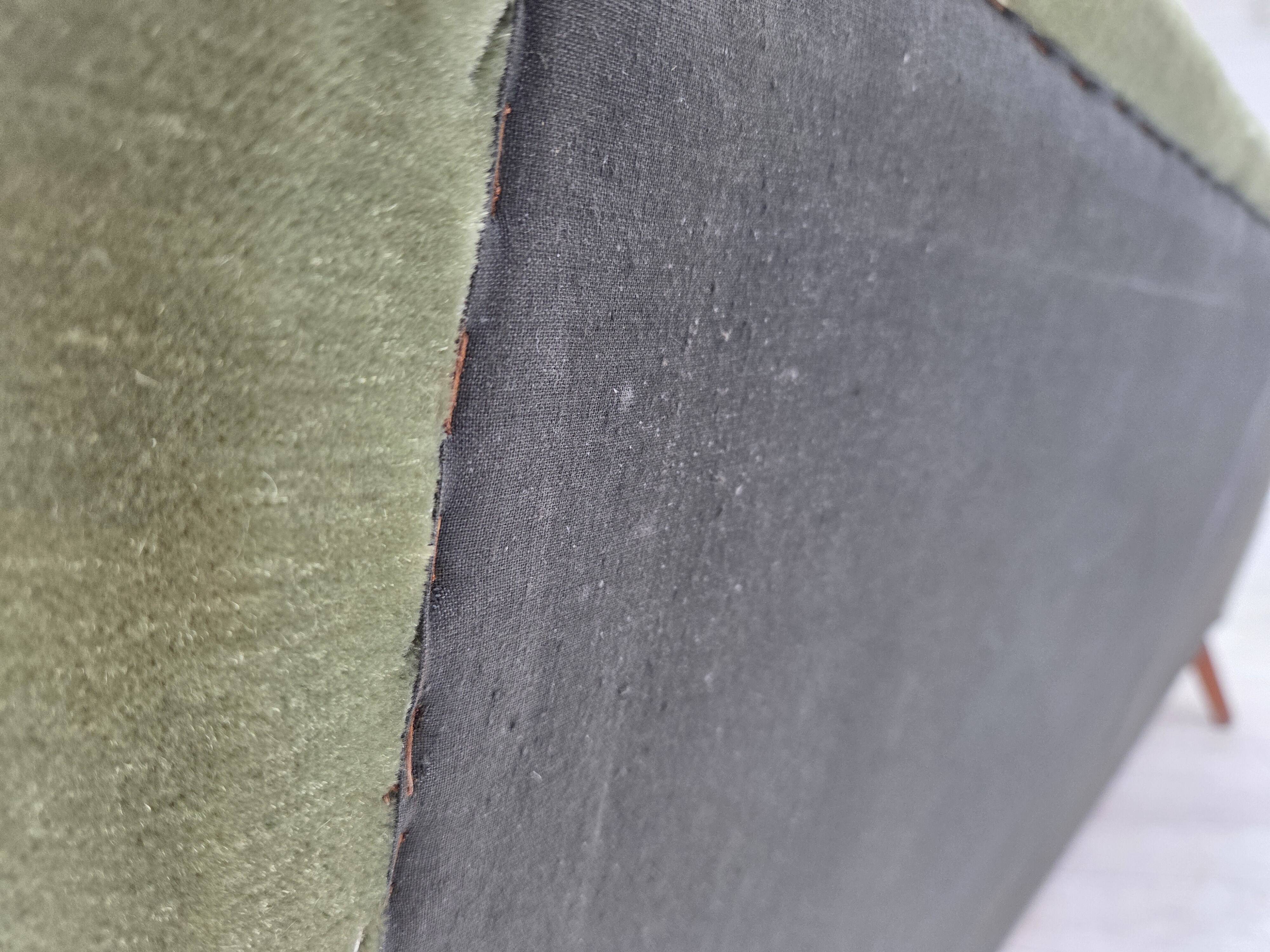 1970s, Danish by Kurt Østervig, 3-seater sofa, furniture velour, teak wood.