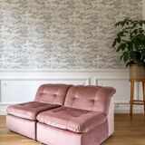 Vintage armchairs modular sofa