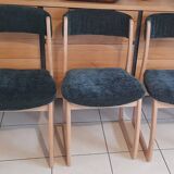 Set of 3 1970s sled chairs by the brand SELF.