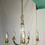Art Deco chandelier attributed to Jacques Adnet, 1950s/60s.