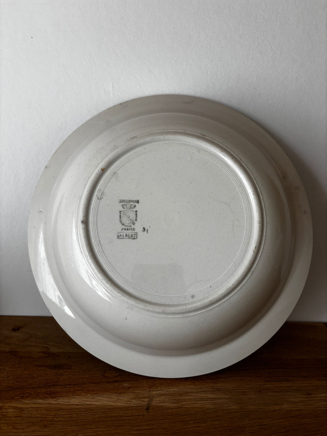 Vintage shallow plate Digoin Sarreguemines Albert