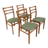 Set of 4 Scandinavian beech chairs, Sweden, 1960