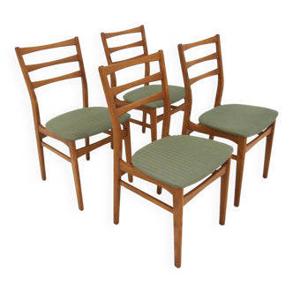 Set of 4 Scandinavian beech chairs, Sweden, 1960