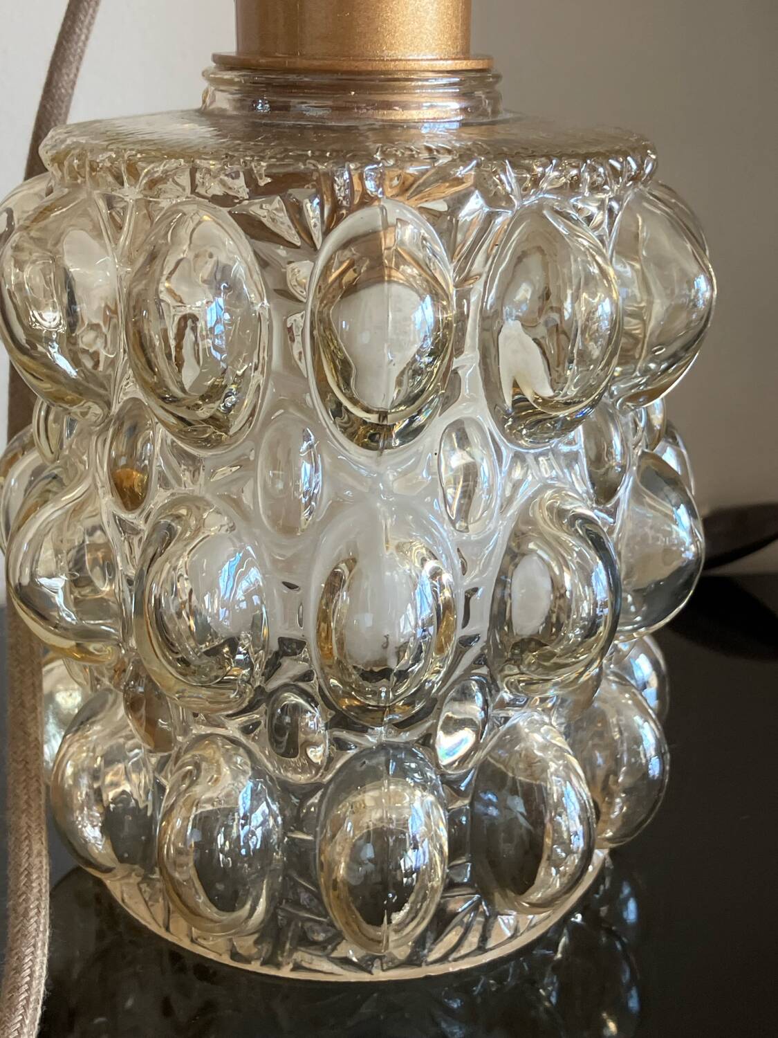 Vintage bubble glass pendant light