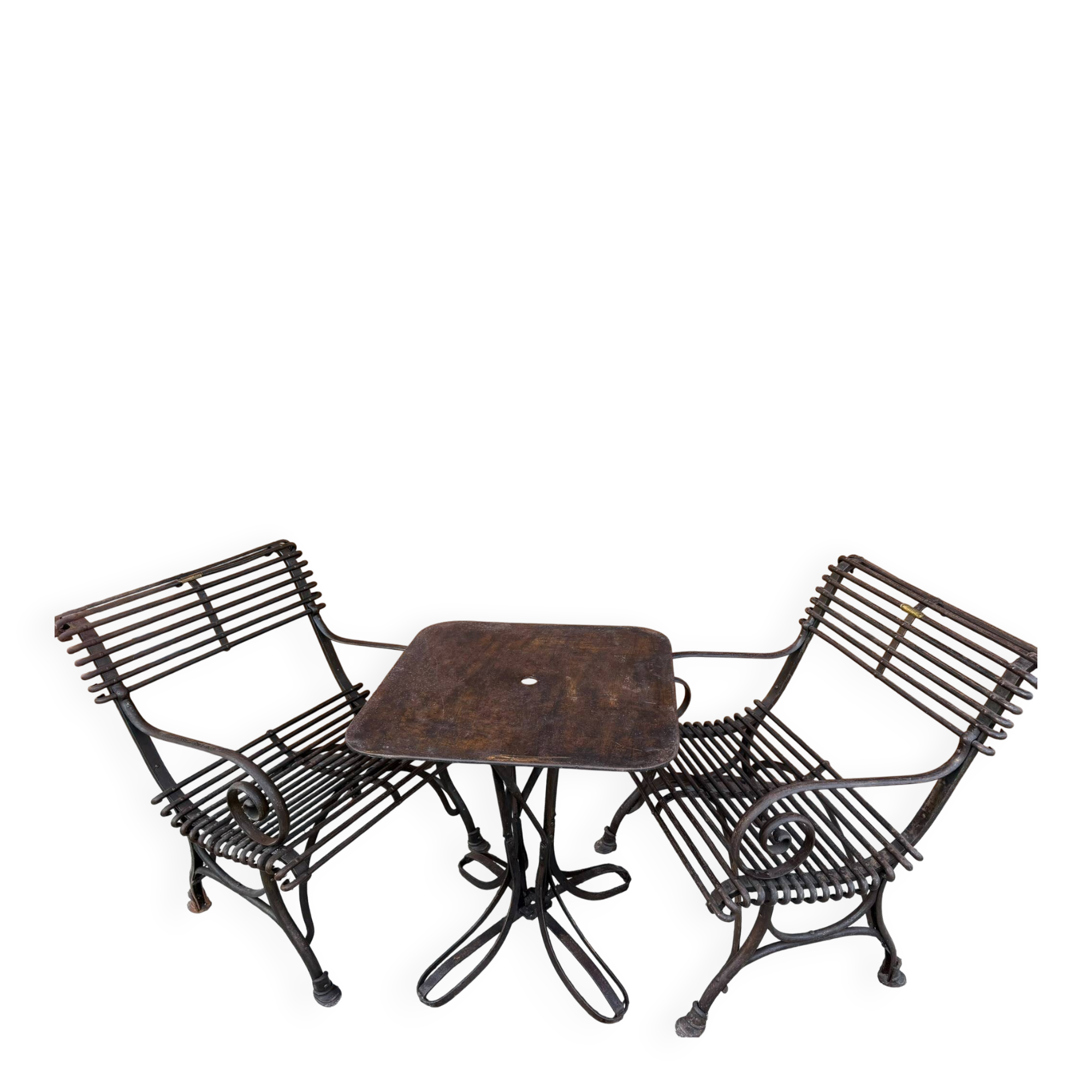 Garden furniture from Arras - Saint-Sauveur Factory - Late 19th century / Circa 1900