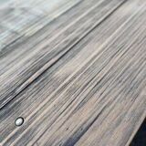 Old table with patinated green legs