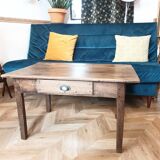 Solid walnut farmhouse coffee table
