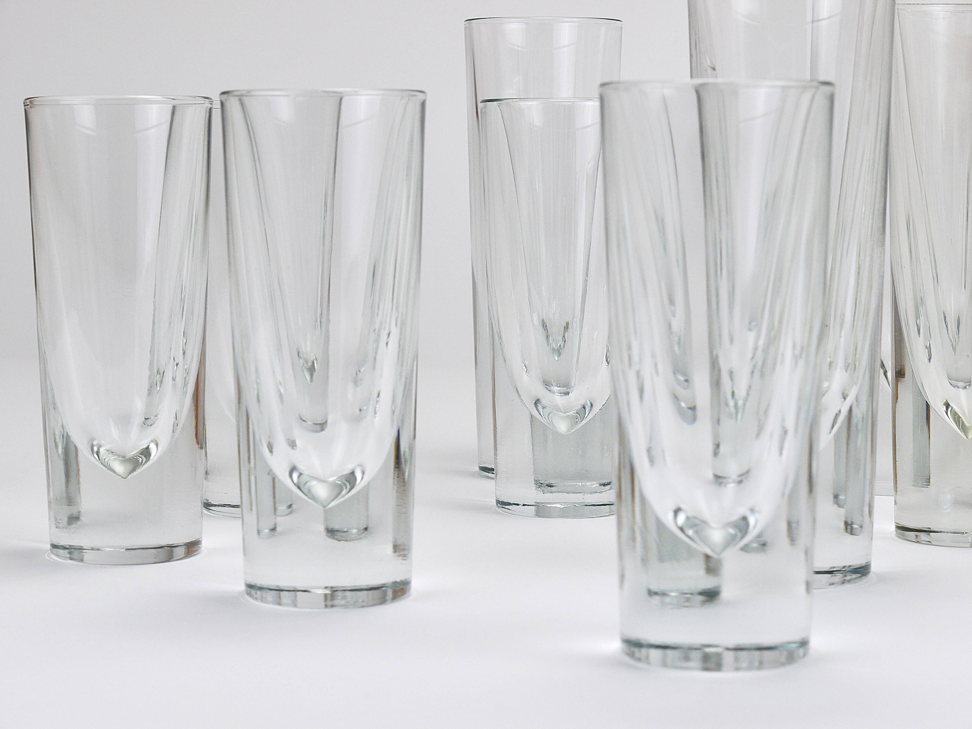 14 verres à boire solides Aperitif Bar Bullet Carlo Moretti, Italie, années 1970
