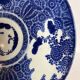 Japan, large white and blue porcelain plate from the 19th century.
