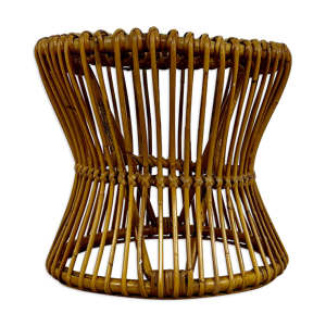 tabouret en rotin 1960s