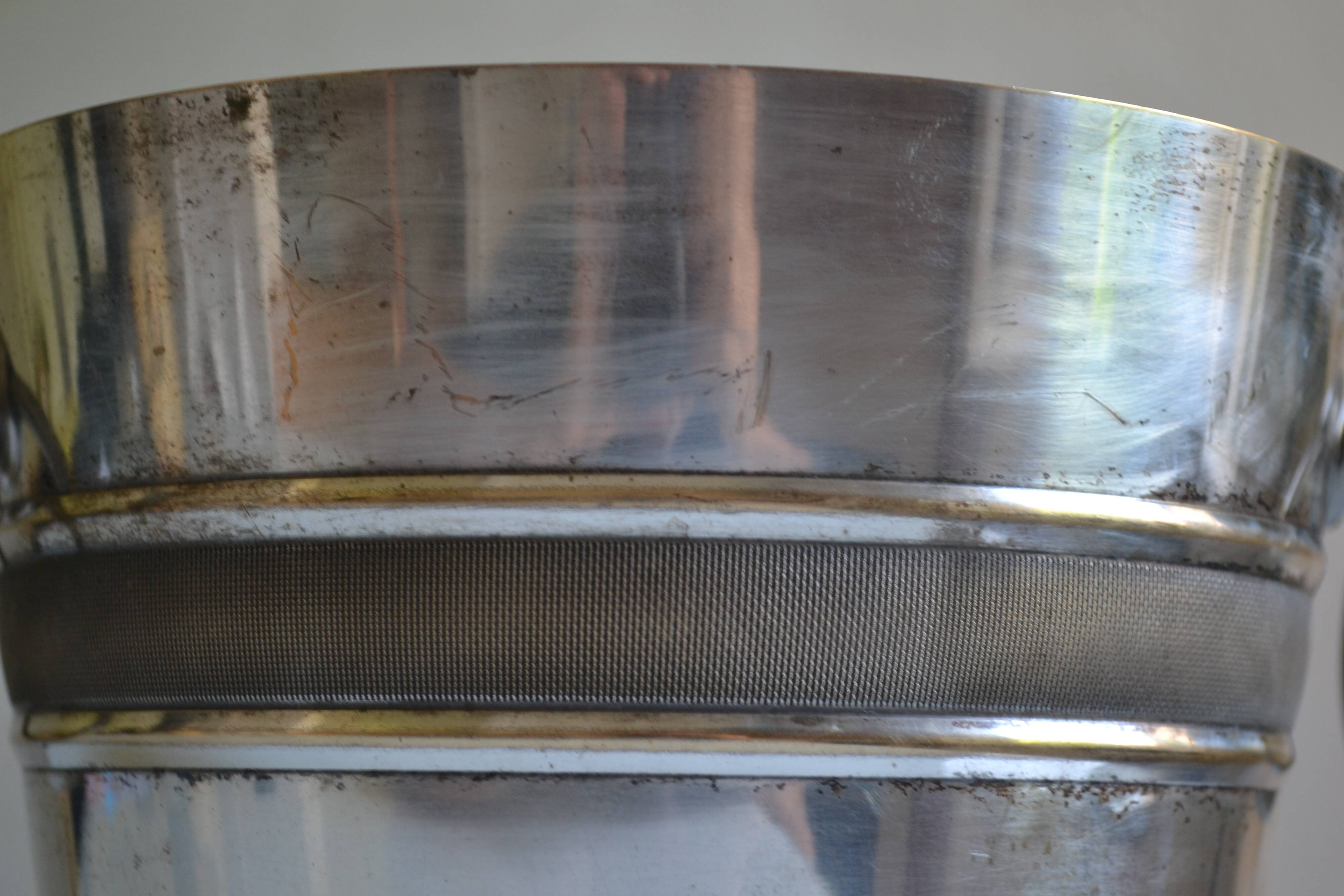 Silver-plated ice or champagne bucket with goldsmith's hallmark