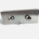 Pair of Space Age wall sconces in brushed aluminium – 1970s/80s