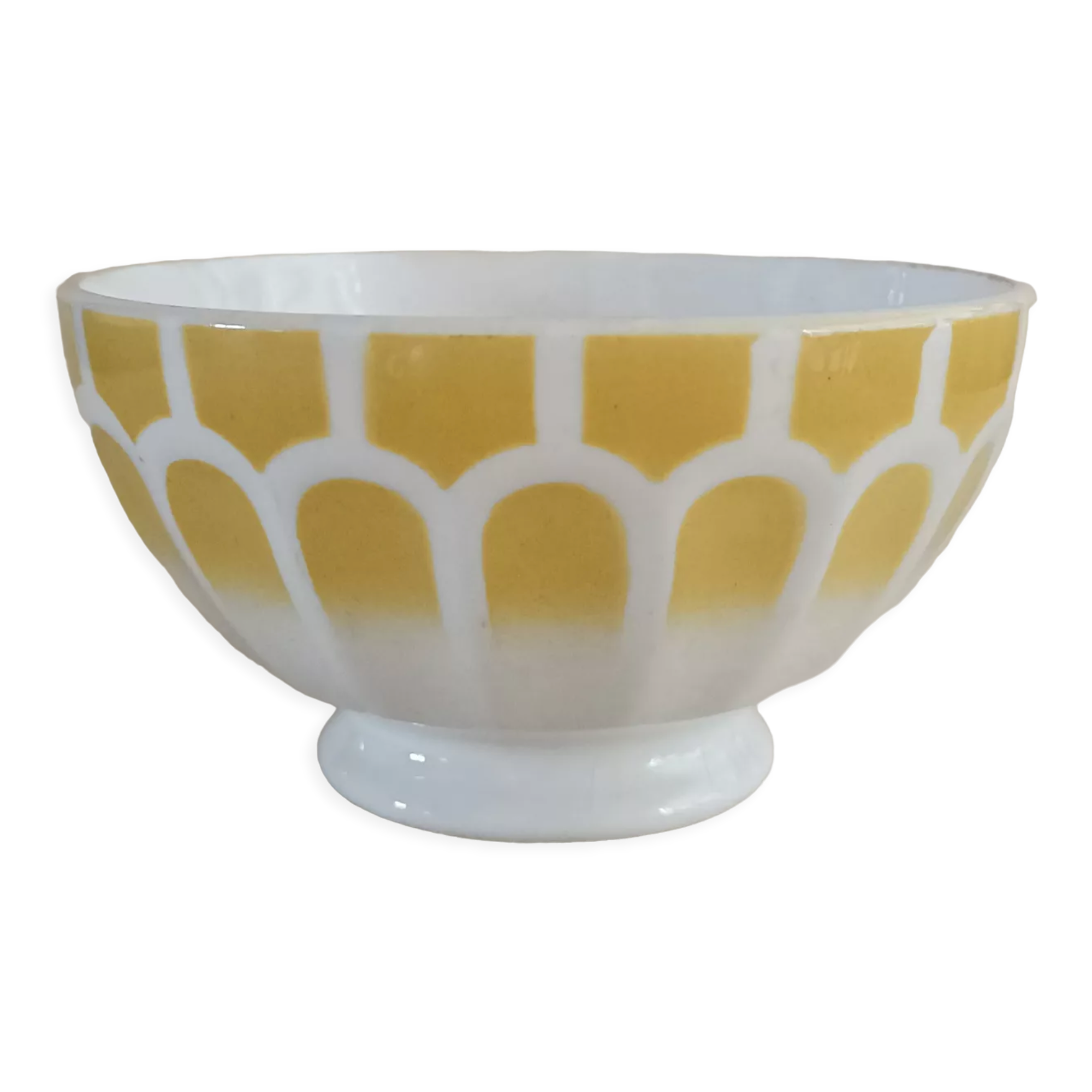 Faceted iron earth bowl