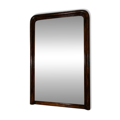 Grand miroir mural en bois mouluré