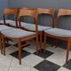 set of 6 teak dining chairs by Henning Kjaernulf 1960s