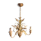 3-light metal vegetal pattern chandelier